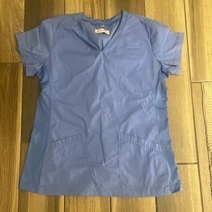 White Cross Sky Blue Scrub